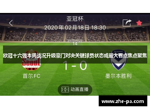 欧冠十六强本周战况升级豪门对决关键球员状态成最大看点焦点聚焦